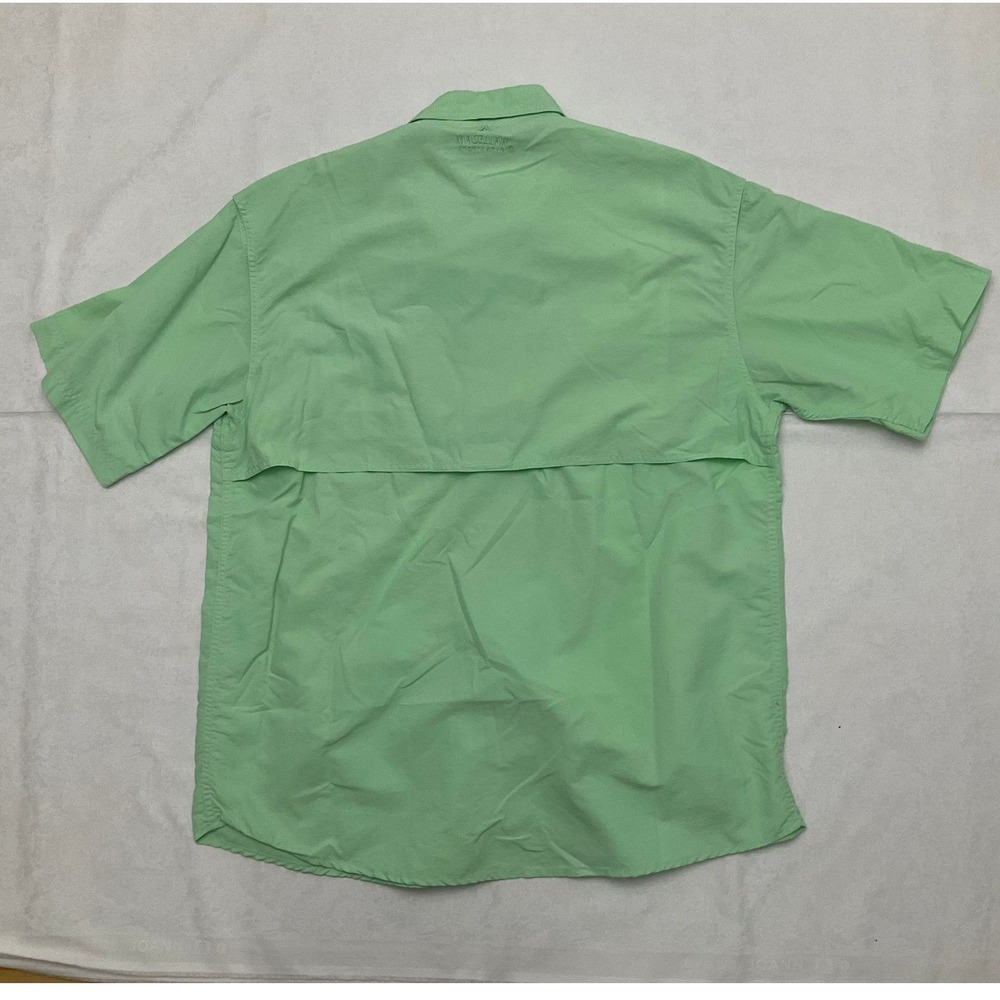 Magellan Sportswear‎ Men's Short Sleeve Button Up Shirt Light Green Size Large - Picture 11 of 12
